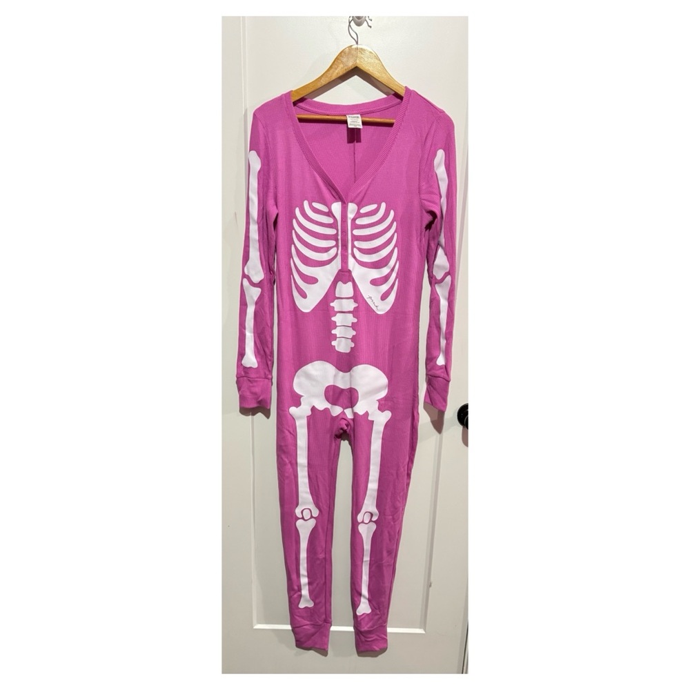 ✨ Victoria's Secret Pink Skeleton Pajama Onesie